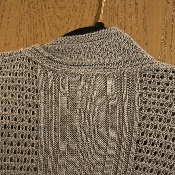 Croft & Barrow Gray Open-Front Cardigan - Picture 4 of 5